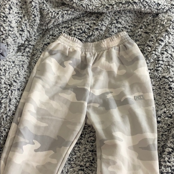 PINK Victoria's Secret Pants - Grey camp pink sweatpants